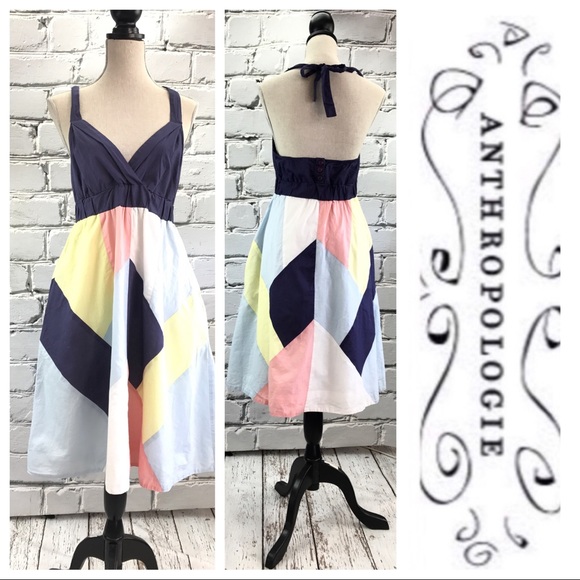 Anthropologie Dresses & Skirts - 💕SALE💕 Anthropologie Maeve Color Block Halter